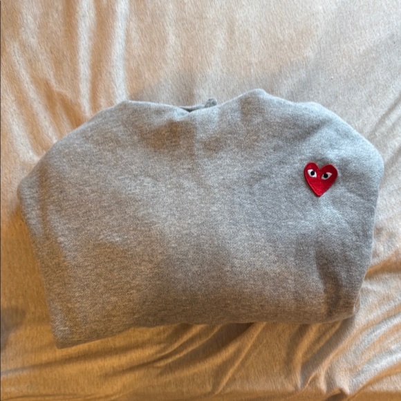 Comme des Garcons PLAY Gray Hoodie - Picture 3 of 4